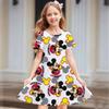 Children Clothes Girls Short Sleeve Dress Cartoon Minnie Mouse Printed