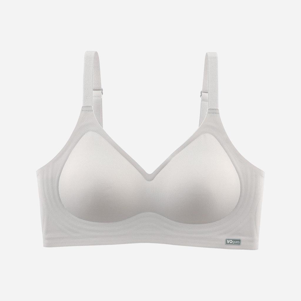 Breathable Soft Support Bra for Small Breasts - No Underwire, with Side Gathering and Jelly Strips for Lift