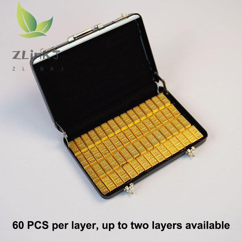 Aluminum Alloy Suitcase With Mini Gold Bar Replica Gold-Plated Alloy Collectible Doll House Micro Scene Decoration Display Model