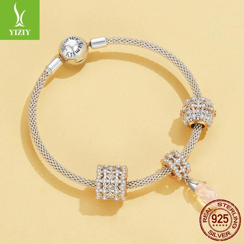 Exquisite Luxury Diy Bracelet Beaded, Accessories Court Style S925 Sterling Silver Bead Pendant