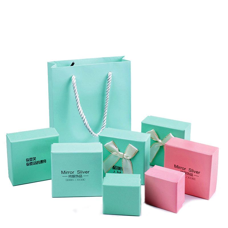 Jewelry box - stylish sterling silver tag exquisite necklace box, earring box, ring packaging box