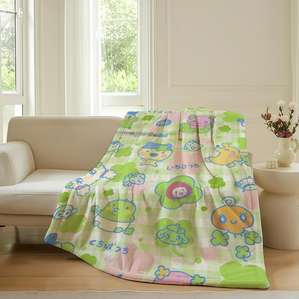 

Cartoon cute T-TamaGotchiS Blanket For Sofa Office Bed Plane Travel Sleep Read Relax Camping Soft And Warm 75cmx90cm