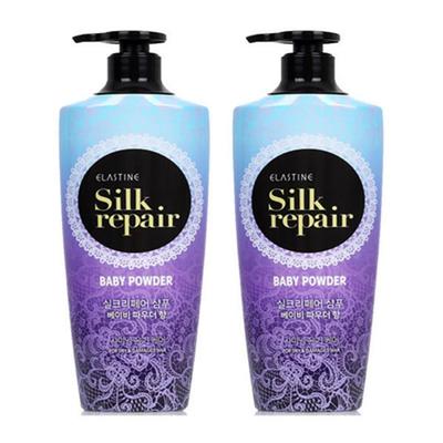 Dětský pudrový šampon Elastine Silk Repair 550ml Parfémovaný šampon, 2 ks.
