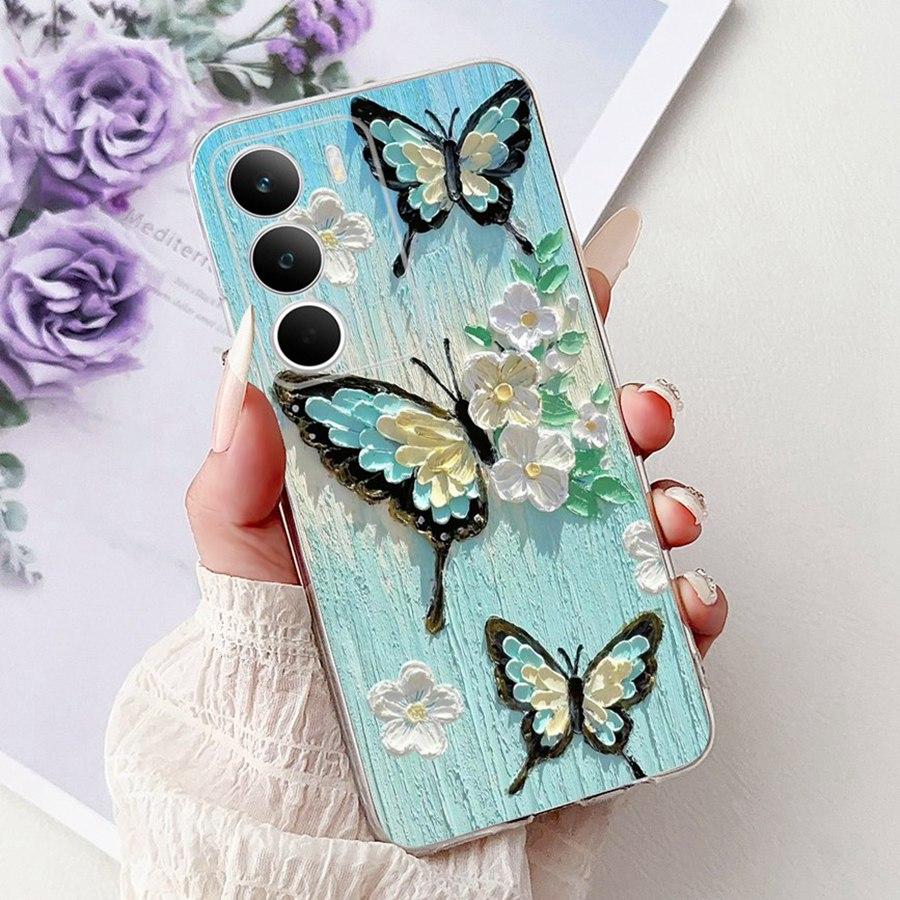 Handyhülle für Realmel C71 2025 Hülle TPU Weiche Silikonhülle Stoßfester Bumper Oppo realme C71 C 71 4G Cartoons Schmetterling