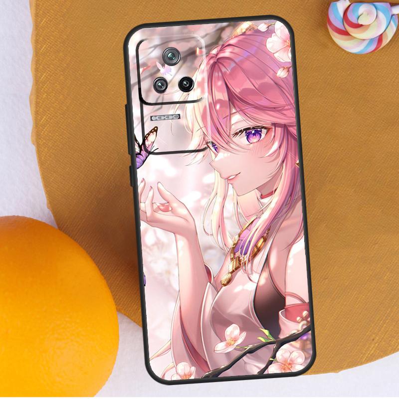 Genshin Impact Yae Miko For POCO F3 F4 GT M4 M5 X3 X4 Pro Phone Case For Xiaomi 12S Ultra 12T 11T Pro 12 11 Lite