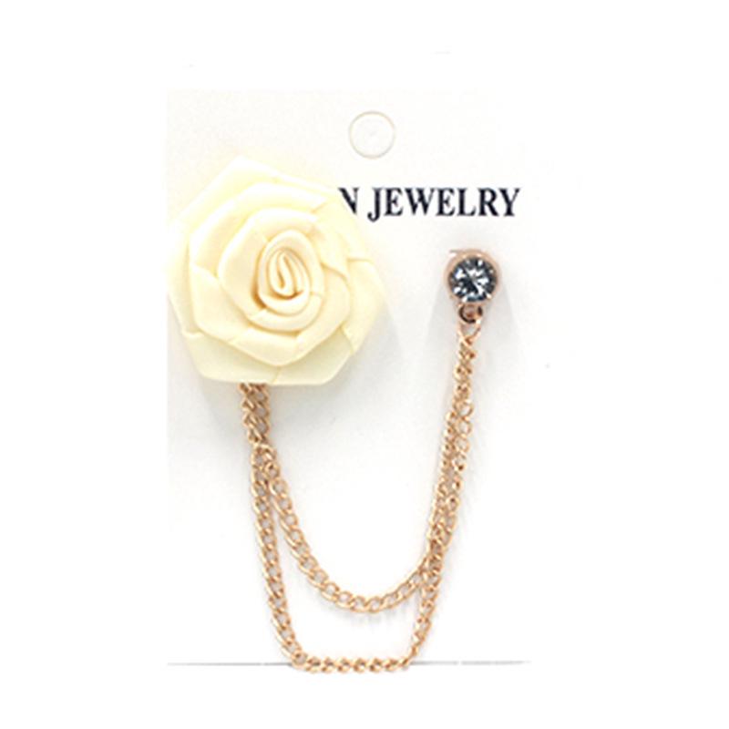 Unisex Rose Flower Tassel Brooch for Weddings.