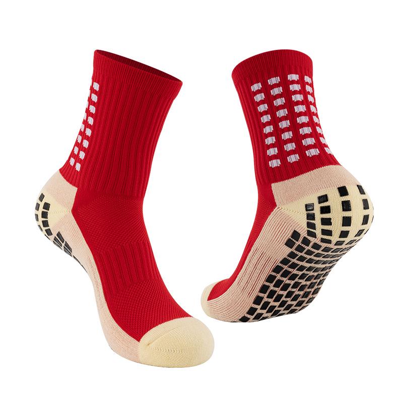 Anti-Slip Mid-Calf Football Socks: Shock-Absorbing, Thick Terry, Sweat-Wicking, Wear-Resistant Sports Socks