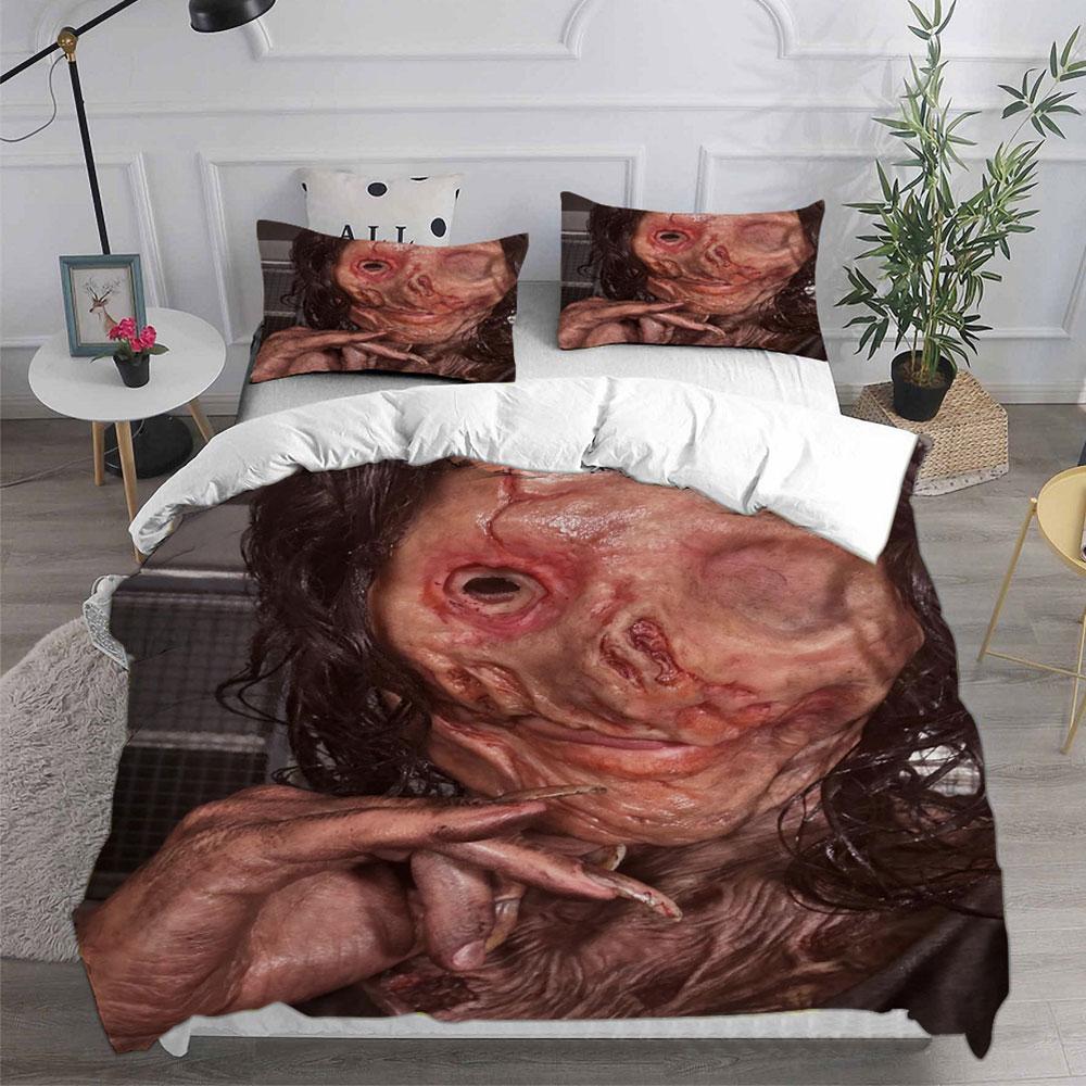 Terrifier 3 () Bedding Sets Bed Cover Comforter Duvet Cover Pillow Case 2-3 Pieces Sets Horror Christmas Decoration