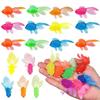 5/10PCS Realistic Floating Artificial Goldfish - Rubber Fake Fish, Aquarium Ornament & Interactive Cat Toy