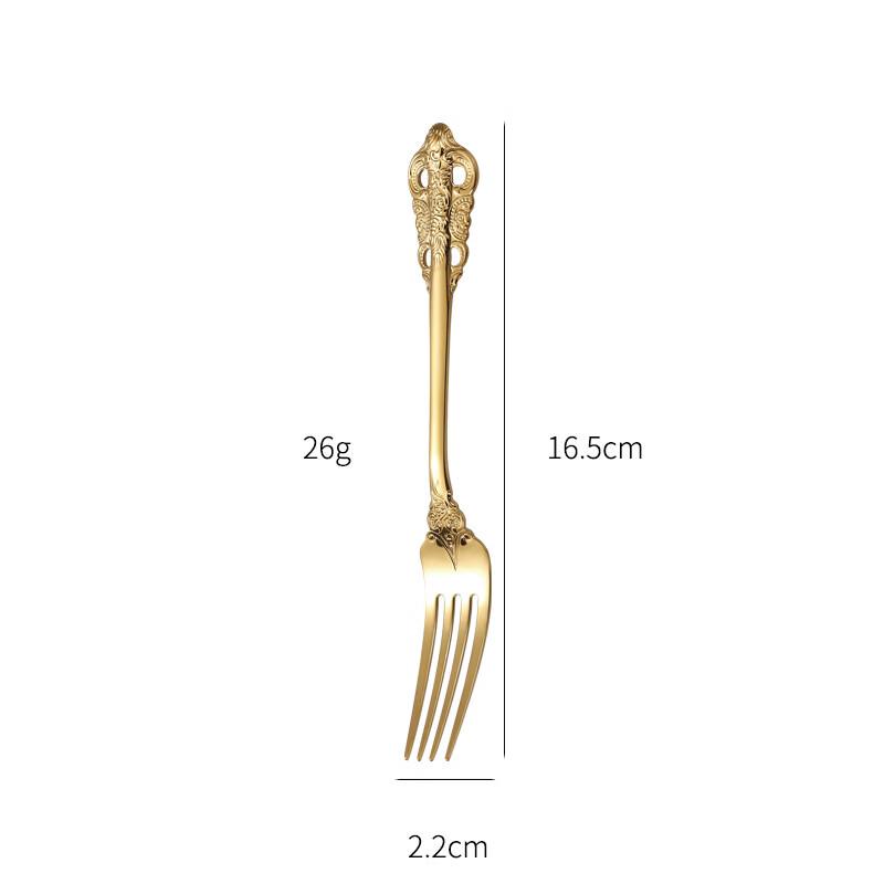Abay Gold Embossed Steak Cutlery Set
