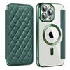 Applicable to 15PROMAX rhombus plug-in card protective case 16 Yadun Xiaoxiangfeng magnetic flip mobile phone leather case