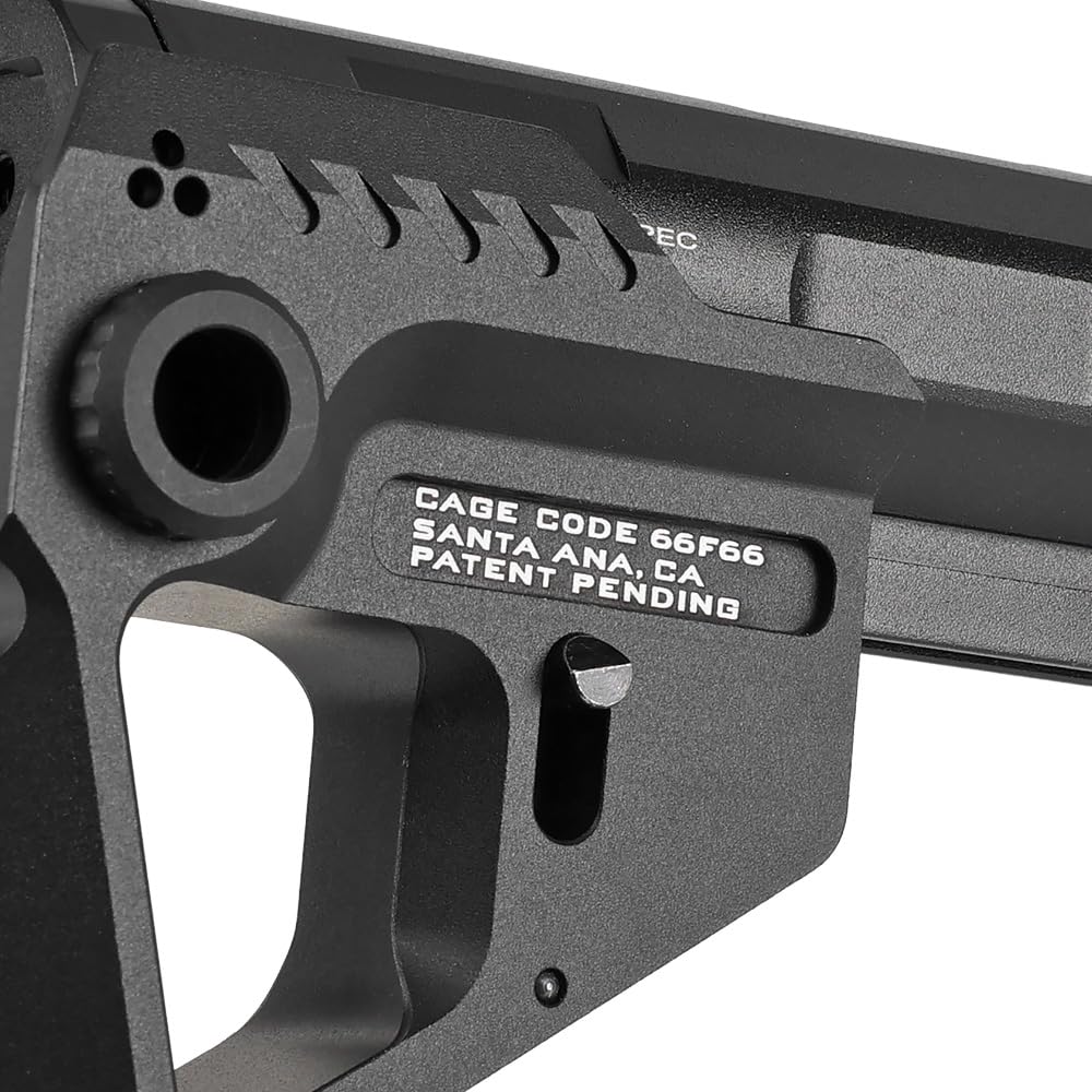 Ryohin Buhin SI Pit Stock & Buffer Tube Set for M4/M16 Series Electric Guns, Replica, CNC Aluminum Alloy, Black