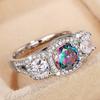 CopperPrincess Colored Cubic Zirconia Wedding Ring for Women Luxury Female Accessories Newly Designed Jewelry