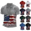 Men's Loose And Casual Flag-print T-shirt, Short Sleeve Shirt
