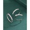 925 Sterling Silver Diamond Zircon Women's Minimalist Luxury Ring – Stackable for Index or Pinky Finger.