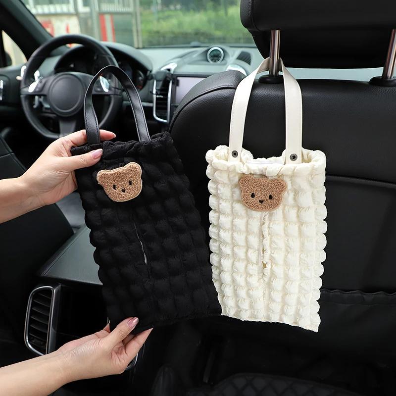 Hanging Tissue Cover Car Tissue Box Cute Living Room Lanyard Napkin Bag Toilet Creative Car Tissue Bag