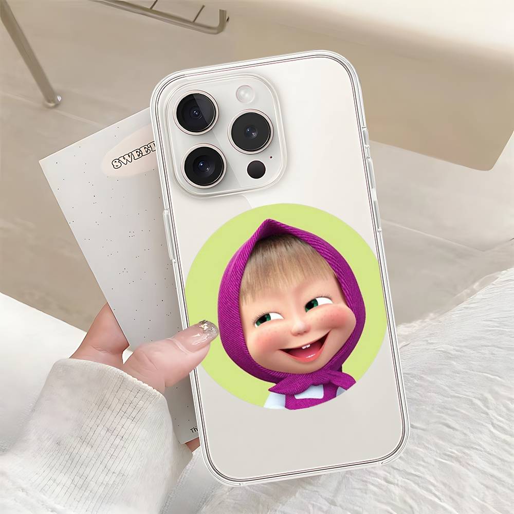 Phone Case Masha And The Bear For Samsung A57 A07 A36 A26 A56 A16 A06 A55 A35 A25 A15 A05 A54 A34 A24 A14 A13 Clear Back Cover