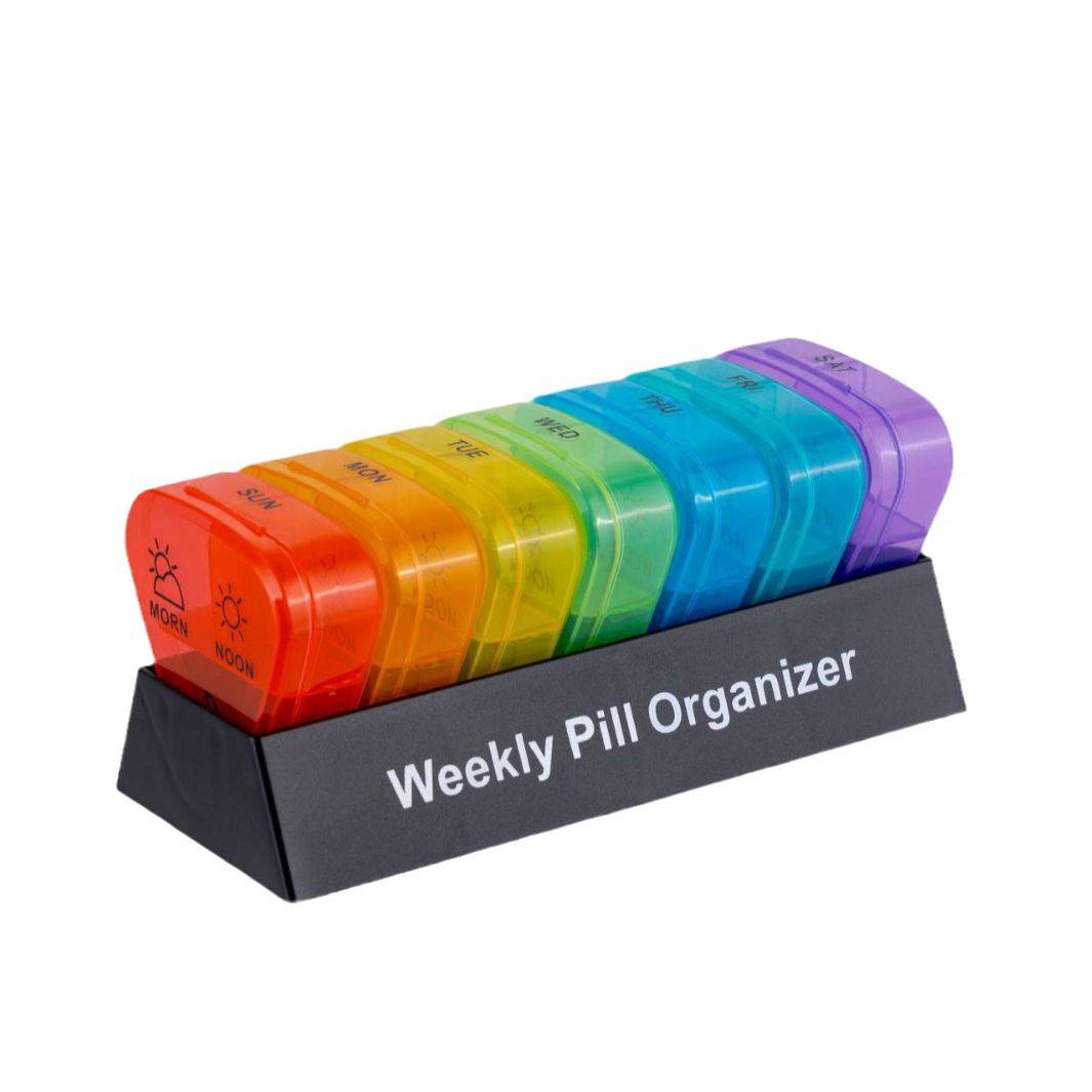 1 шт. Ежедневный органайзер для таблеток 3 раза в день, Еженедельный органайзер для таблеток - Дорожный футляр для таблеток с 7 ежедневными кармашками для хранения витаминов