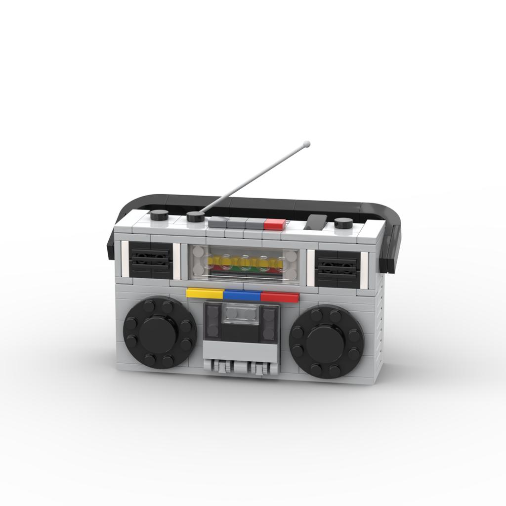 Non-Toxic Huatangxinyue Creative Appliance Retro Tv Radio Phone Game Console Camera Model Building Blocks Assembly Toys For Children Gifts