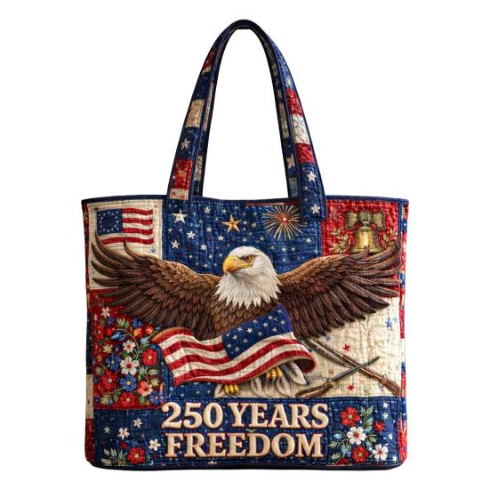 USA 250. Jahrestag Tragetasche, Unabhängigkeitstag Handtasche, Rot Weiß Blau Einkaufstasche, Wiederverwendbare Patriotische Tasche für 4. Juli Geschenke