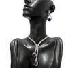 Korean Metal Claw Chain Rhinestone Wedding Necklace Bridal Necklace Earrings Jewelry Banquet Necklace Jewelry Set