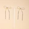 Sparkling Diamond Bowknot Dangle Earrings Sophisticated Diamond Bowknot Earrings Fashionable Ear Hooks Jewelry for Women