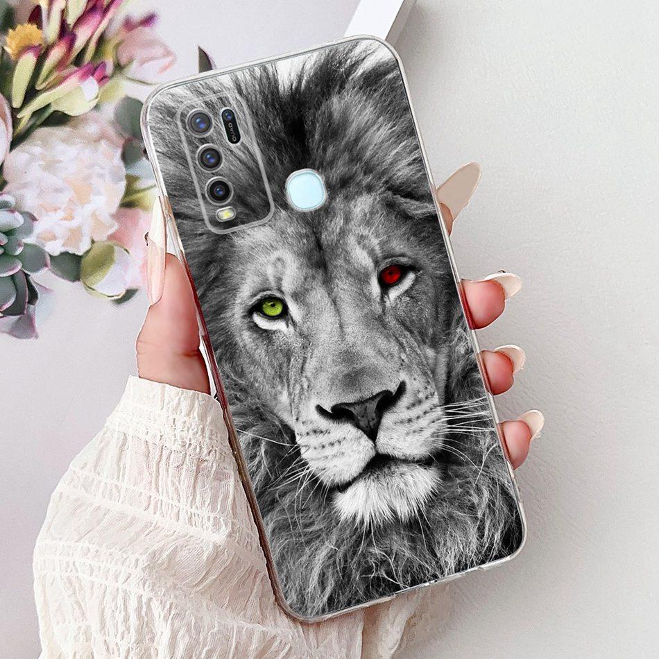 For Vivo Y50 Y30 Y30i 1935 1938 Cool Dragon Tiger Painted Phone Case For Vivo Y30 Y30i Y50 Soft Silicone TPU Cases