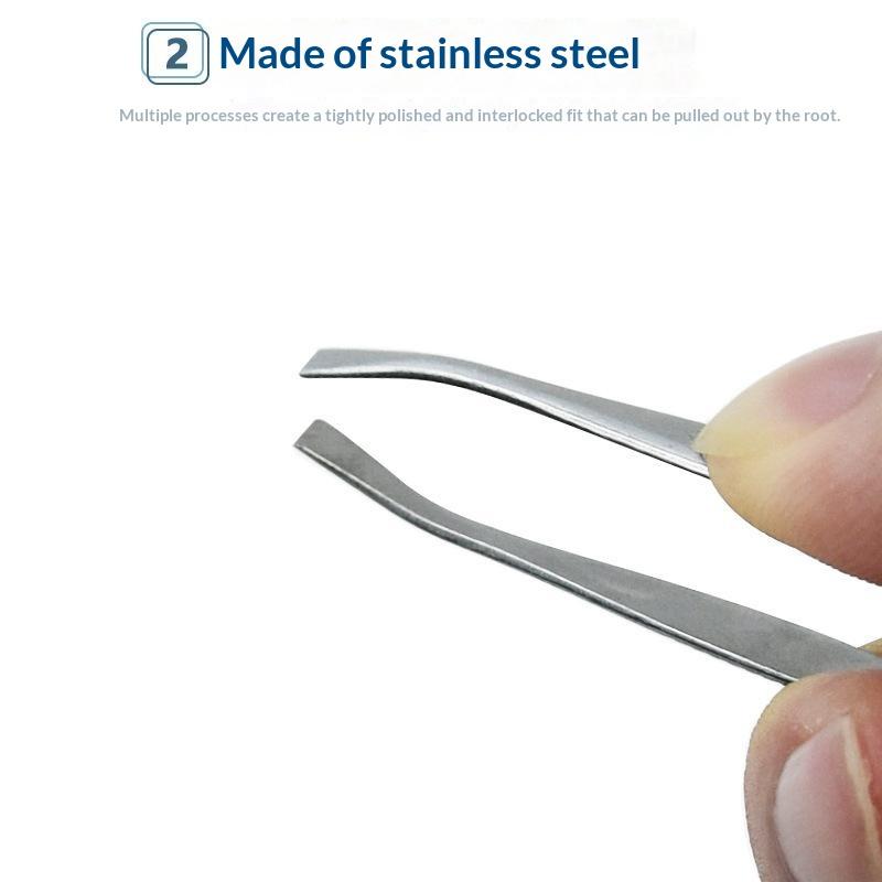 Stainless Steel Eyebrow Clip With Led Light Professional Lighted Tweezers For Eyelash Brow Hair Removal Makeup Tools