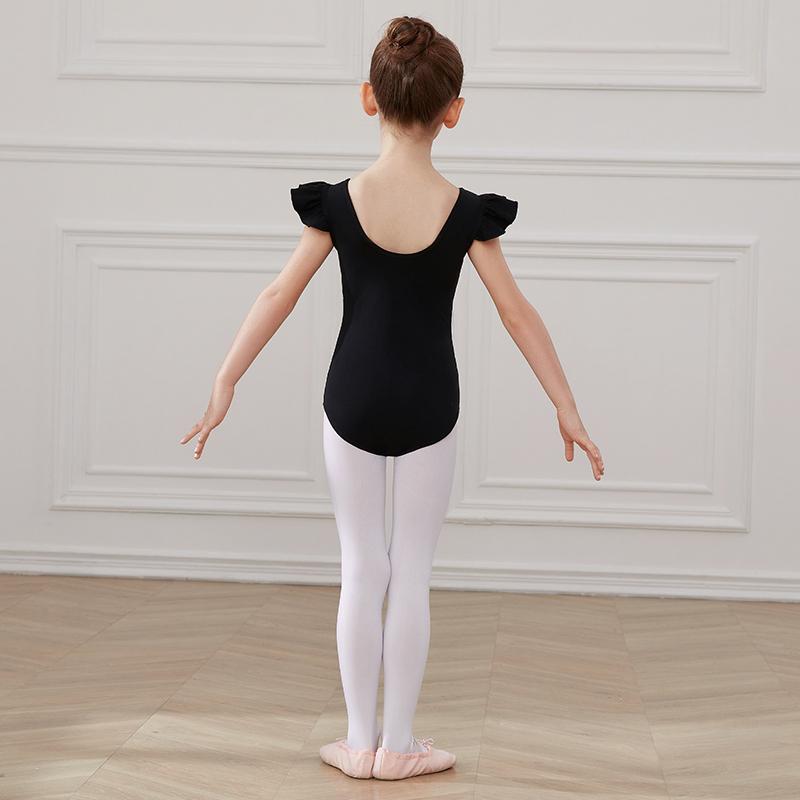 Ballet Leotards For Girl Toddler Short Ruffle Sleeve Dancer Outfit Rhythmic Gymnastics Bodysuit