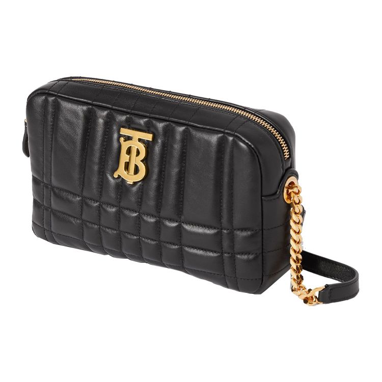 Burberry Lola Bag With Brand Logo Magnetic Closure Adjustable Chain Shoulder Strap Lambskin Camera Crossbody Bag Women Bags Black 80608941