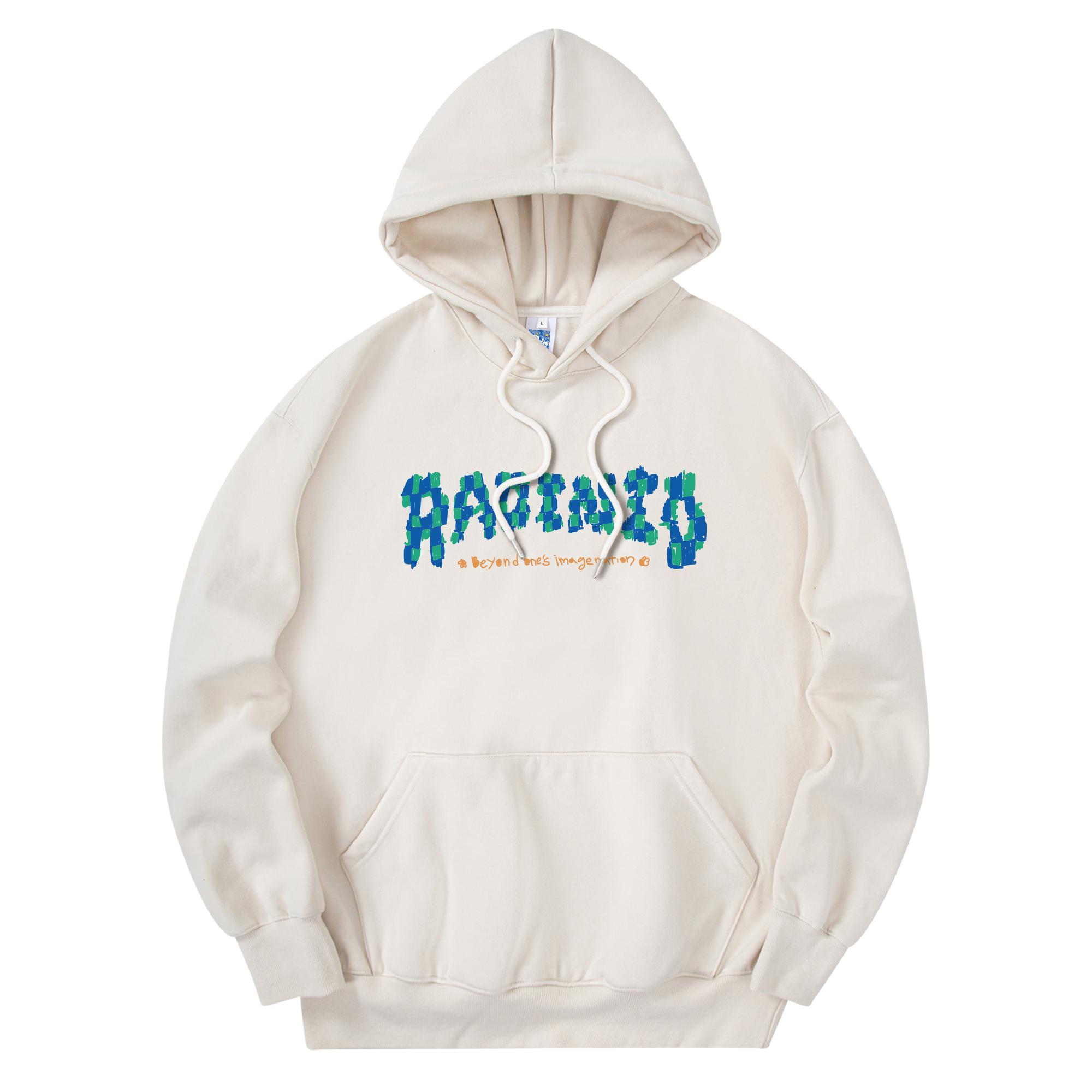 Radineo Check Logo Hoodie Cream L