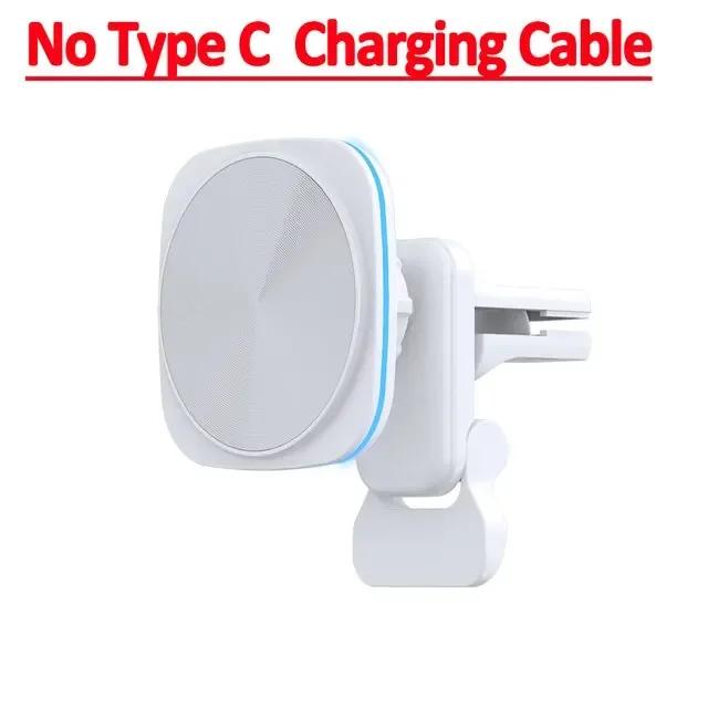 RGB Car Magnetic Phone Holder Stand 30W Wireless Charger Car Mount For iPhone 14 13 12 Pro Max Car Fast Charging Station Macsafe