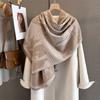 Autumn Winter Cashmere Warm Shawl Luxury Designer Quality Houndstooth Scarf Wrap for Women Thick Blanket Stoles Long Pashmina