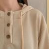 New Arrivals Open Run Buttoned Long Sleeve Hoodie Shorts