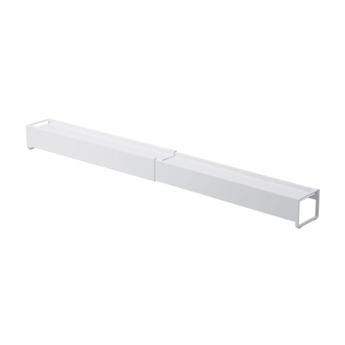 Yamazaki Industrial Co., Ltd. Extendable Exhaust Vent Cover with Shelf, White, Approx. W44.5~82 x D8 x H7.2cm, Plate Exhaust Vent Cover, Extendable, w