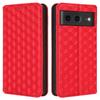 For Google Pixel 8 PU Leather Rhombus Imprinted Phone Case Wallet Stand Secure Magnetic Cover