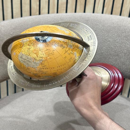 11" Large Handmade Solid Brass Armillary Sphere Globe – Nautical Tabletop Decor, Marine World Globe, Vintage Office & Home Gift