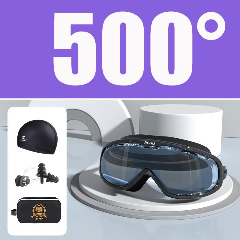 Myopie-Verschreibung -1,5 ~ -8,0 Grad Wasserdichte Anti-Beschlag-Silikon-Schwimmbrille mit Ohrstöpseln