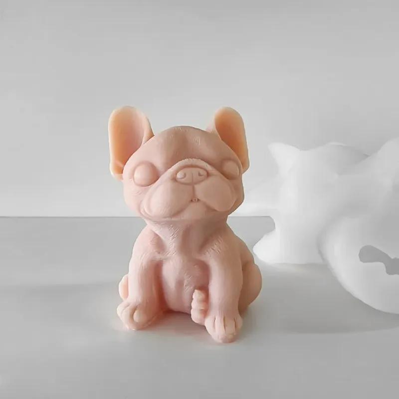 Animal Silicone Candle Mold DIY Anger Puppy Poodle Dog Labrador Retriever Gypsum Beeswax Mould Aromatherapy Candle Making Tool