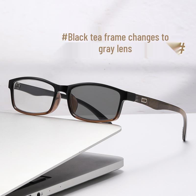 Trendy Ultralight Photochromic Bifocal Square Reading Glasses