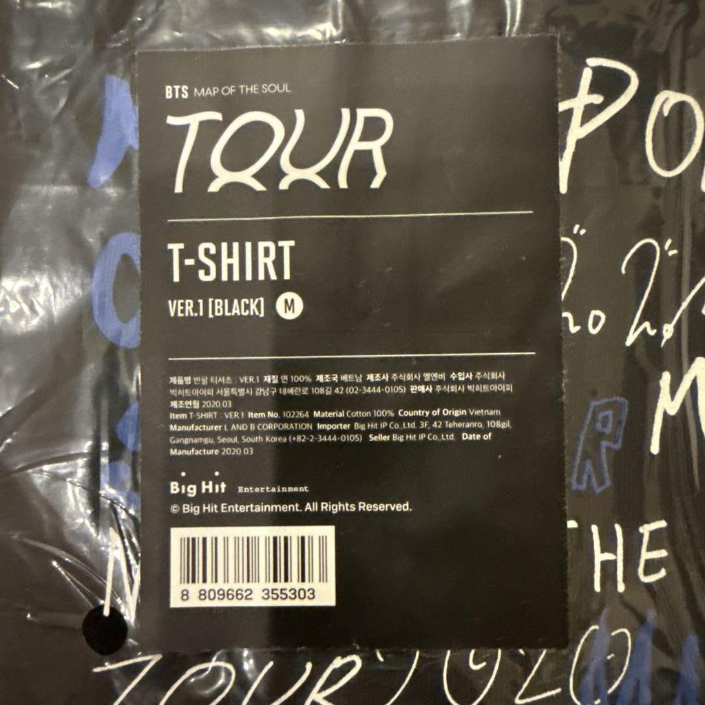 [USED] BTS MAP OF THE SOUL T-SHIRT Black M