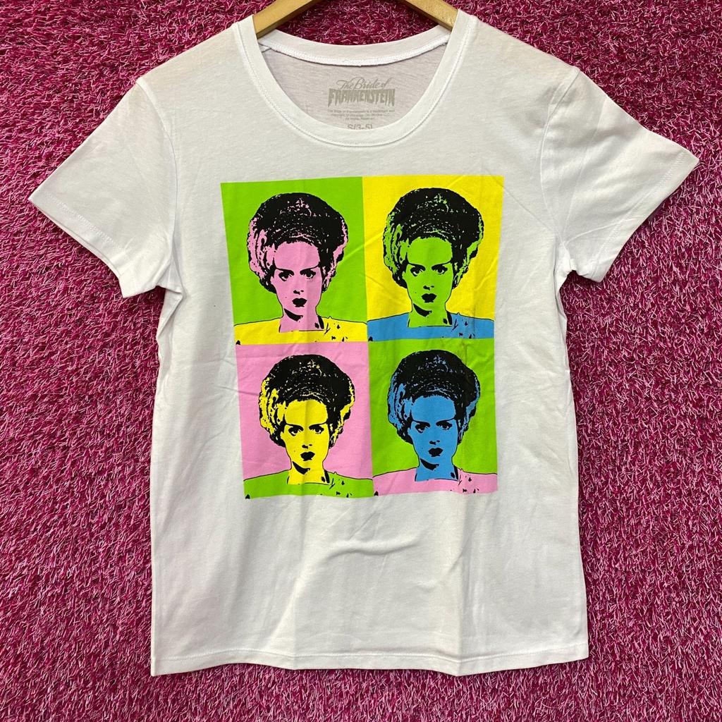 The Bride Of Frankenstein Monster Pop Art 100% Cotton T-shirt Mens Tees Top