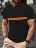 Men's Color Block Short Sleeve T-Shirt, Comfortable Casual Daily Must-Have