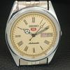 REFURBISHED SEIKO 5 AUTOMATIC 6309A JAPAN MENS VINTAGE GOLDEN WATCH a442141-4