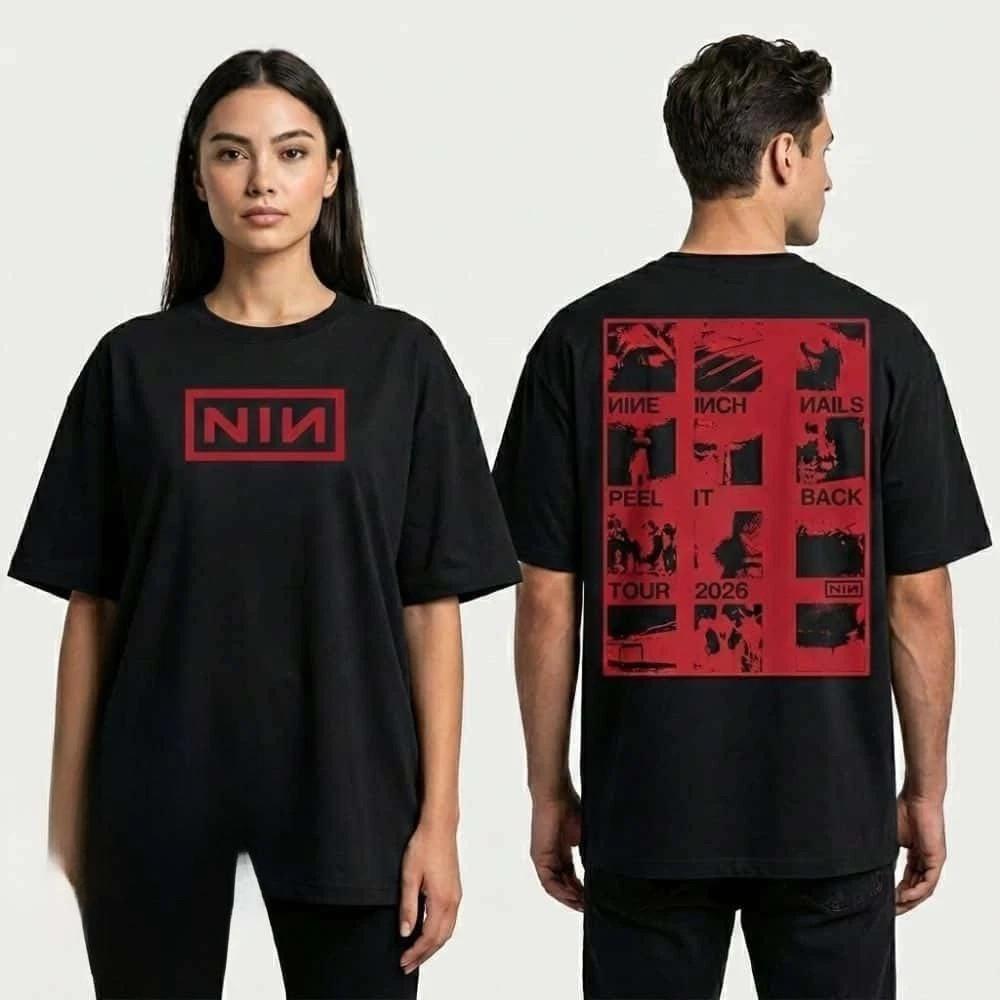 Nine Inch Nails NIN Peel It Back Tour 2026 North America TShirt Unisex T-Shirt M