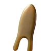 Cow horn eye scraper, natural yellow cow horn flat nasal bridge massager, dual-use small U-shaped nasal bridge