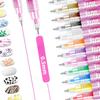 12 Color 0.5mm Needle Tip Nail Painted Graffiti Pen DIY Quick Drying Dot Flower Hook Line Waterproof Acrylic Pigment Pen