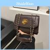 Fashionable Women's Bag 2024 Street-style Chain New Early Autumn Lock Shoulder Bag Texture Crossbody Small Square Bag