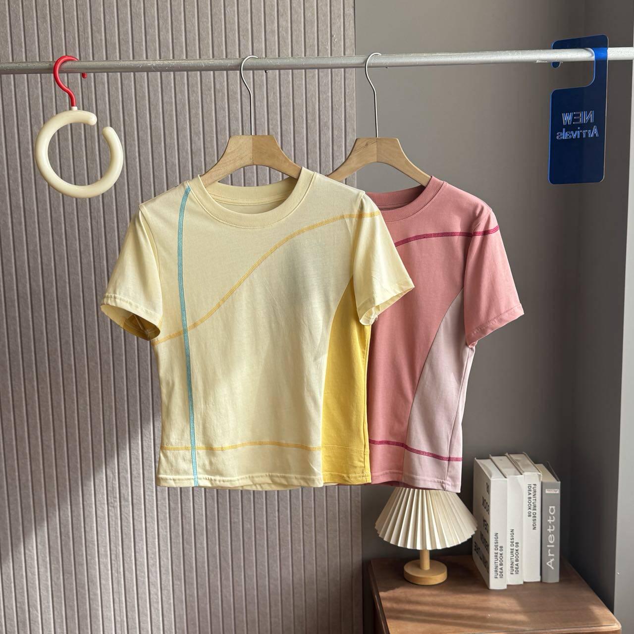 

Contrast Double Line Summer Girls Short Sleeve Outdoor Sports T-Shirt - Yellow Goose XL (130-145 cm)