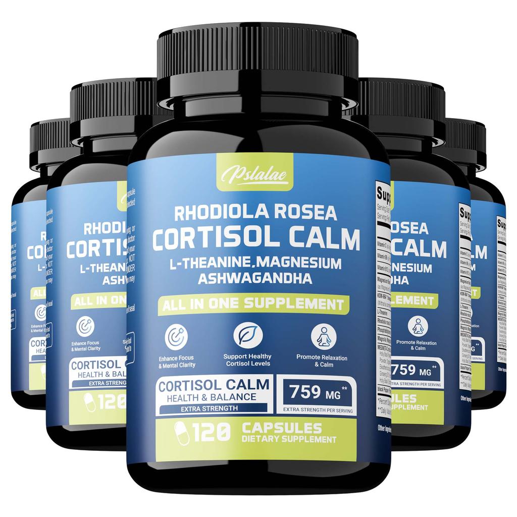 Cortisol-Extrakt-Kapseln, 759 mg pro Portion, rein natürlich, Nahrungsergänzungsmittel, geeignet für Männer und Frauen.